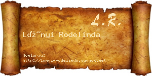 Lányi Rodelinda névjegykártya
